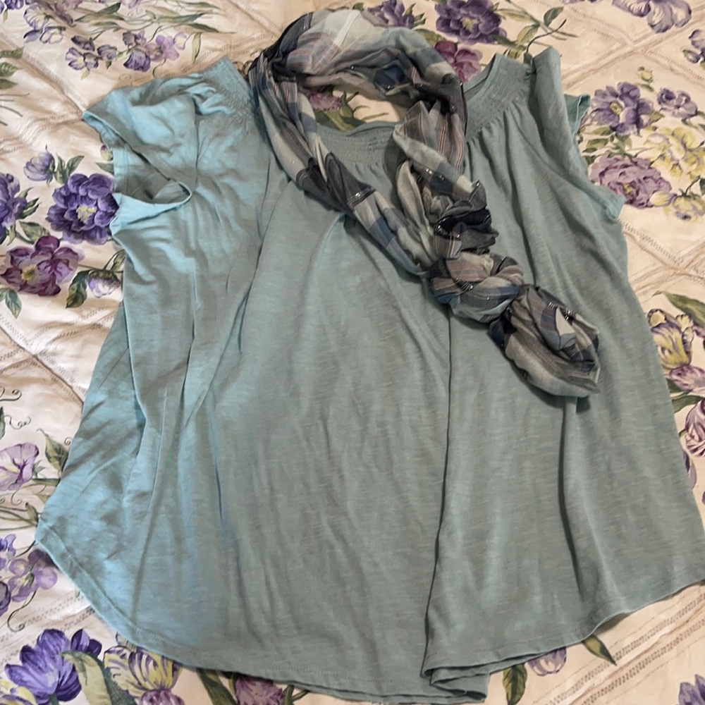 NWOT Loft Outlet Top and Scarf